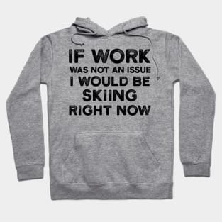 If Work Was Not An Issue I Would Be Skiing Right Now Hoodie